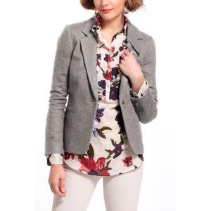 Anthropologie Elevenses Pleated Collar Blazer